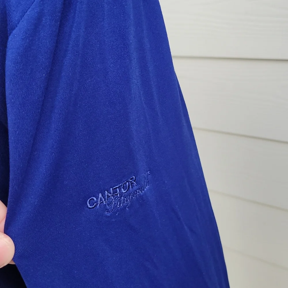 POLO GOLF Ralph Lauren Dark‎ Blue Cantor Fitzgerald Sz XL Long Sleeve Polo Shirt - Picture 3 of 8